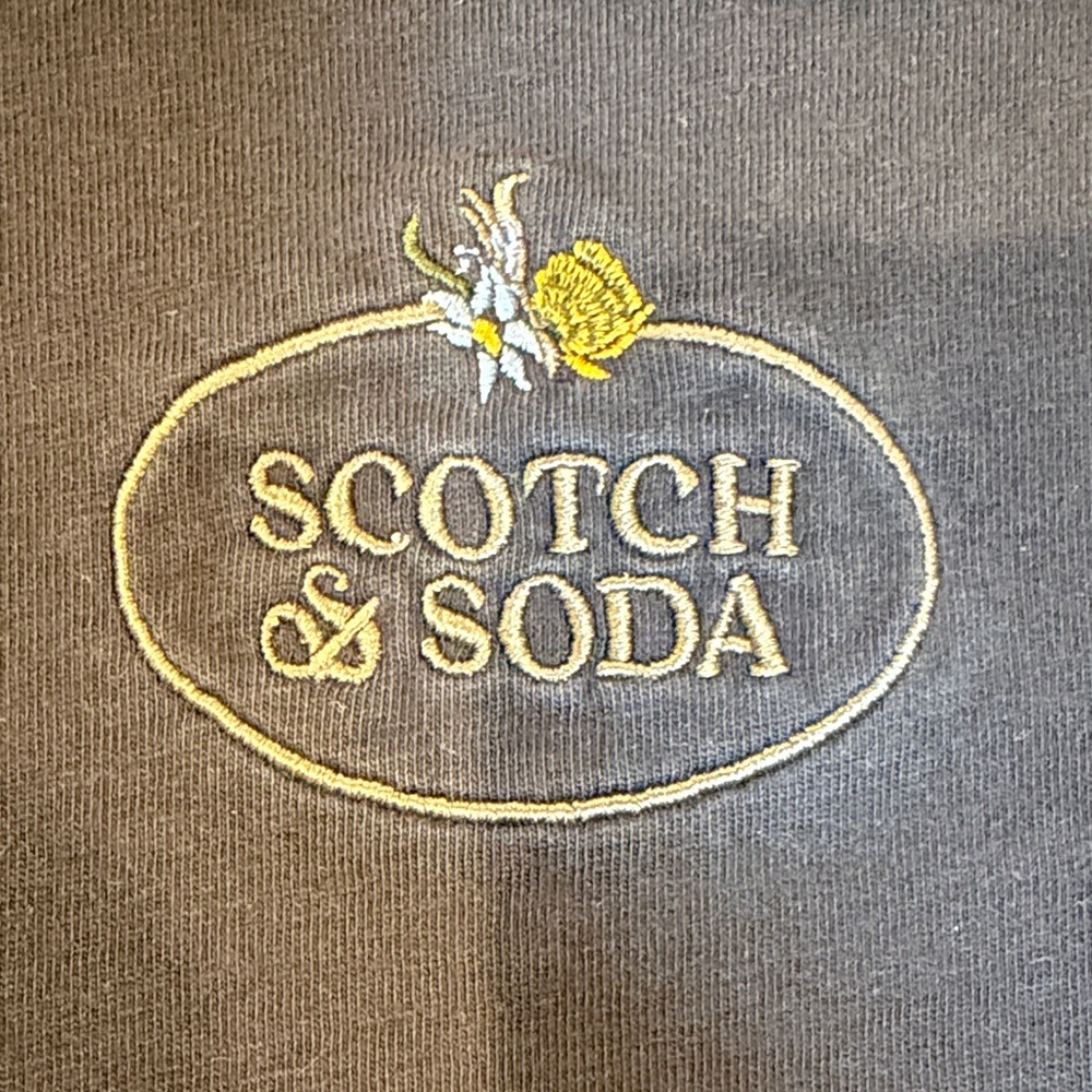 Scotch & Soda Black Short-Sleeve Pocket Tee Size Medium Charcoal Grey - Picture 2 of 6